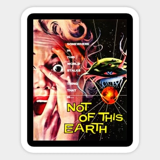 Classic Science Fiction Movie Poster - Not of This Earth Sticker